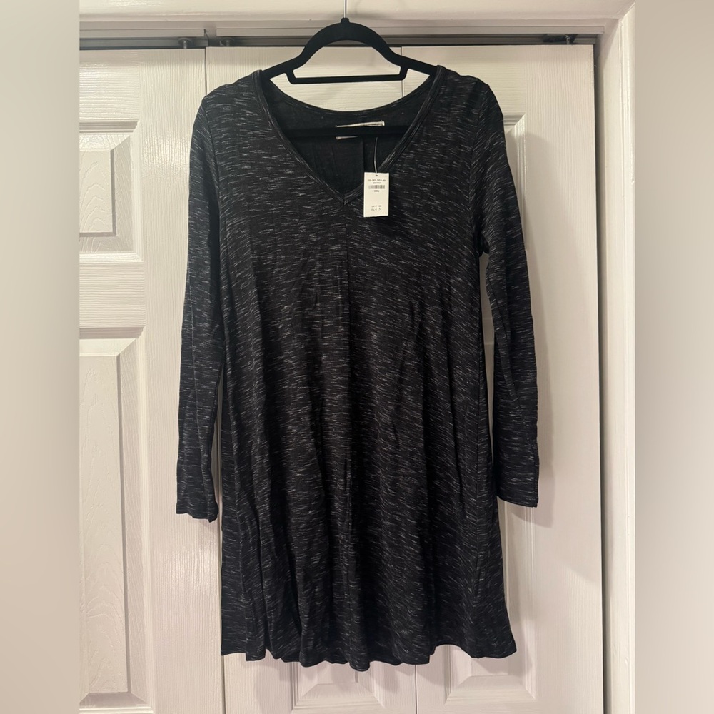 Abercrombie & Fitch Charcoal Knit Long Sleeve Dress